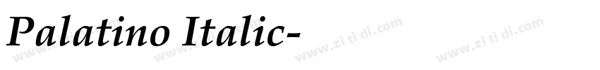 Palatino Italic字体转换